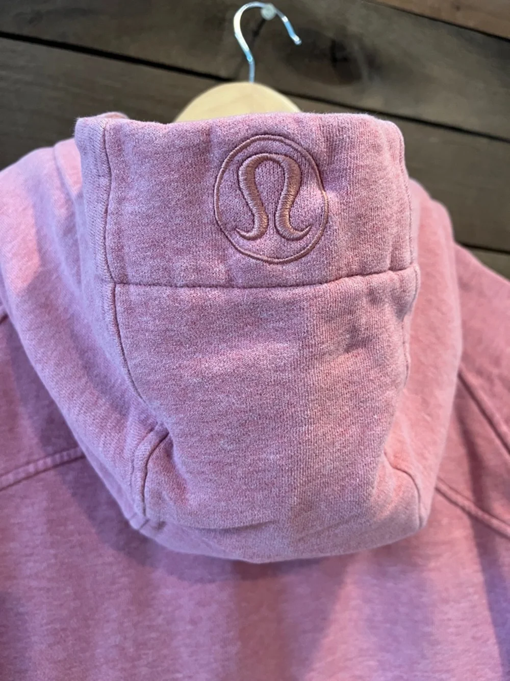 Lululemon Women's Scuba Hoodie *Light Cotton Fleece Heathered Brier Rose Size 18 - Picture 7 of 8